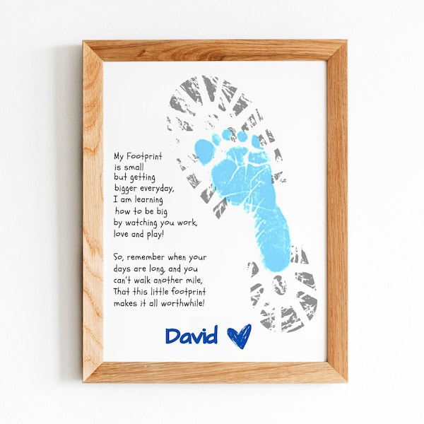 Bestseller Dad's Day Gift from Kid to Dad, Fast Printable Personalized Card for Daddy, Gift for Dad From Kids, DIY Kid Craft, Black & White