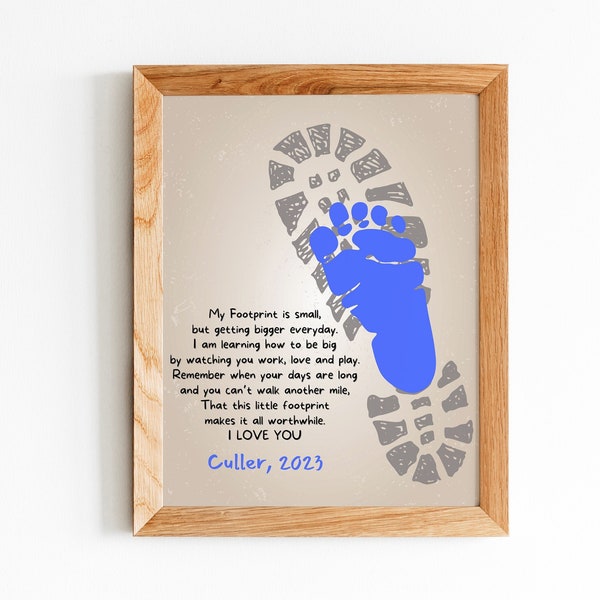 Footsteps Daddy Poem Etsy