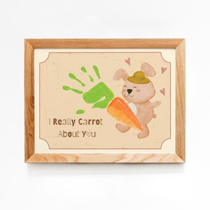 I love you from / Fuß Handabdruck Kunst / Kinder Baby Kleinkind / Muttertag Mom Mum Andenken Craft Geschenk DIY Karte / Lustiger Druck