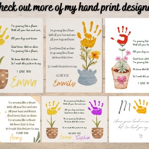 I'm Growing Like a Flower / Hand Handprint Art / Kids Baby Toddler ...