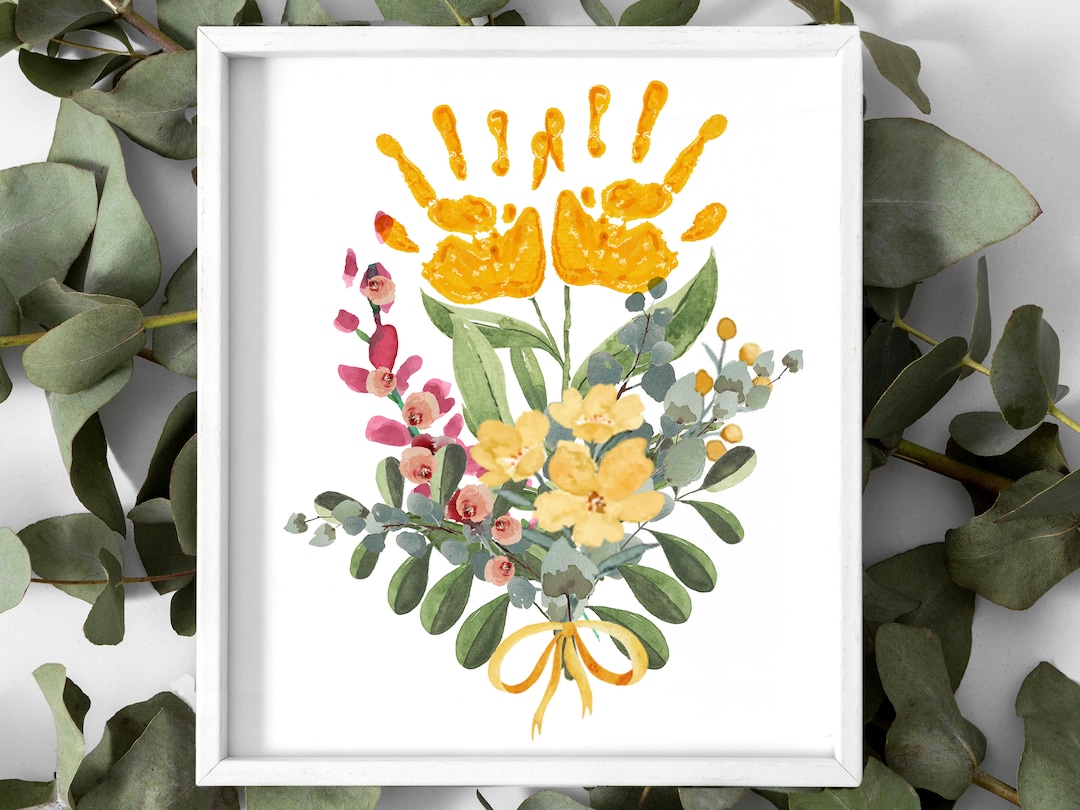Wildflower Handprint Printable / Handprint Flower Art / Gift - Etsy