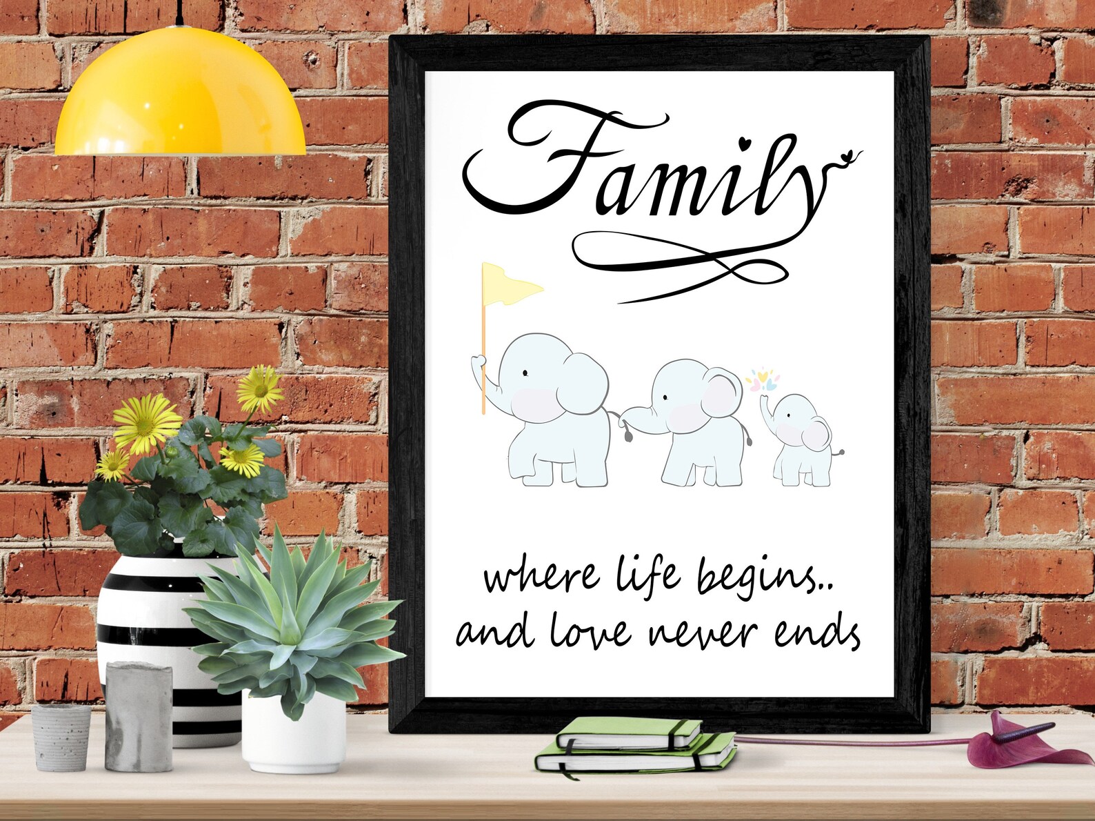 Elephant Family Quote Prints Nursery Decor Mom Dad and Baby Etsy