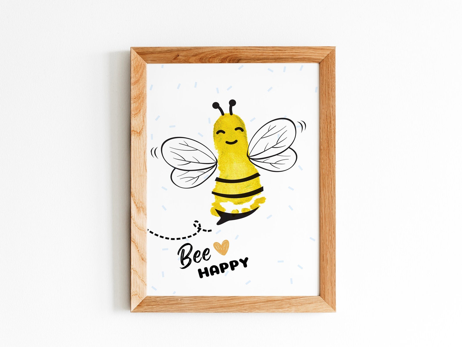 Bee Happy / Handprint Footprint Art / Bumble Bee / Bee Etsy