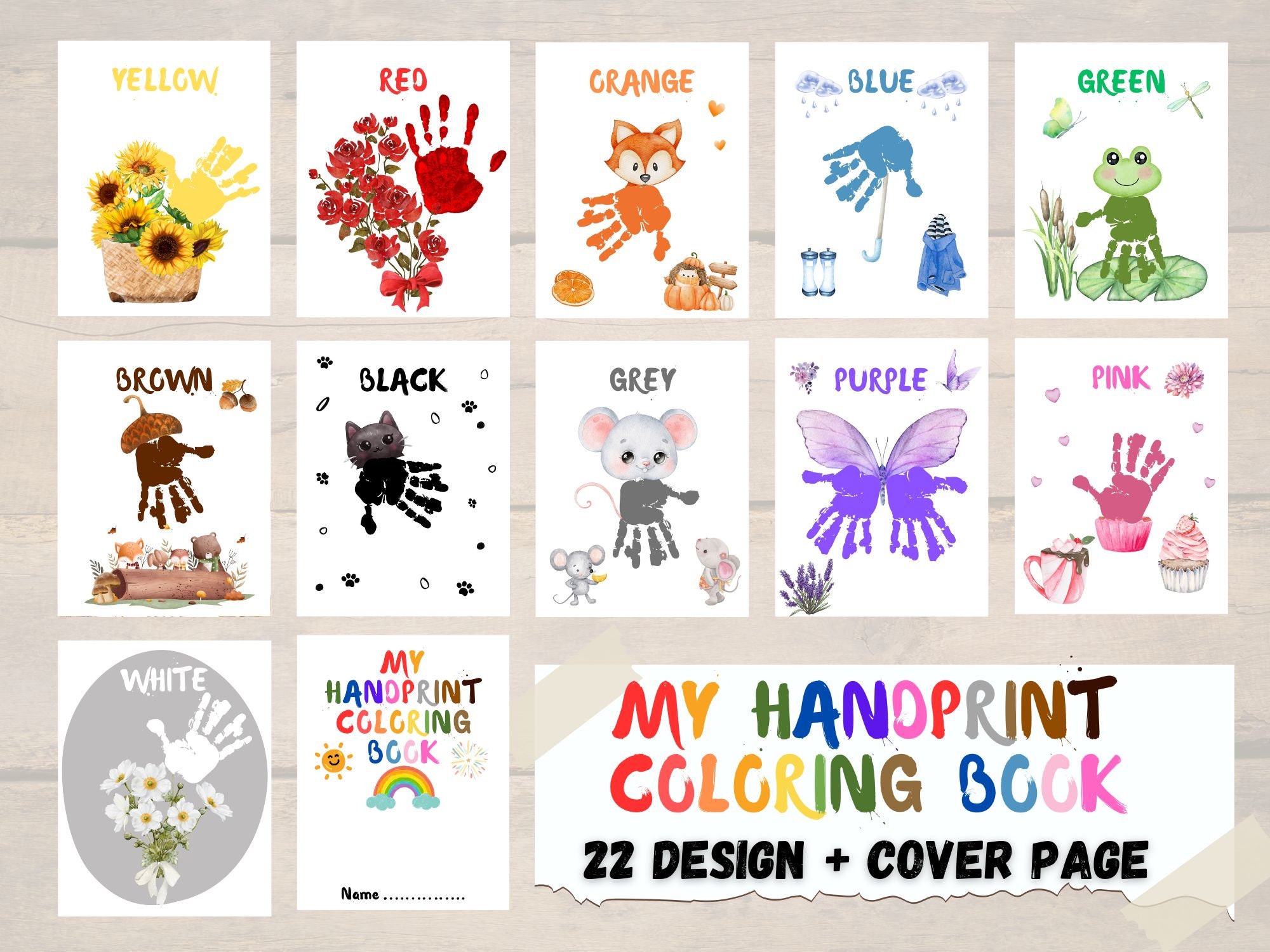 Handprint Coloring Page