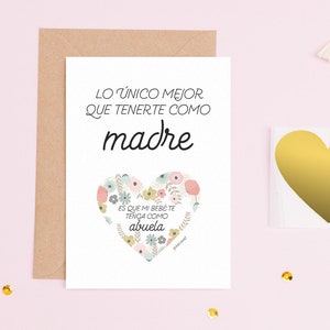 Tarjeta Anuncio de embarazo abuelos hermana tía | Sorpresa estoy embarazada | Tarjeta rasca original