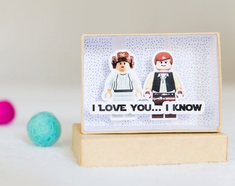 Cadeau Fête des Pêres Star Wars . Carte Saint Valentin geek. Cadeau Anniversaire Star Wars .