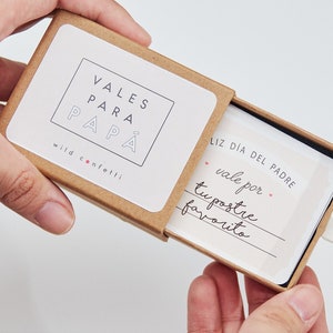 Vales Día del Padre | Ideas regalo Día del Padre | Regalo original Día del Padre vales personalizados | Regalo Día del Padre 10 vales