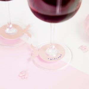 Halloween Wine Tags, Halloween Drinkware, Tableware Decorations, Marcacopas de Halloween, Nombres personalizados para copas de vino o cava