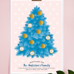 12 days Advent Calendar Kids Adult Personalised Gift | Scratch off Advent Calendar | Christmas Countdown 12 days . Adventskalender