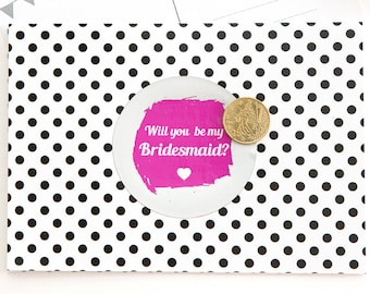 Scratch Off Save the Date Card . Bridesmaid Card . Will you be my Bridesmaid . Maid of Honor Card .