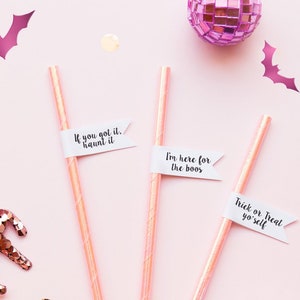 Halloween Straws . Halloween Party Decorations Paper . Halloween Chic Fiesta .