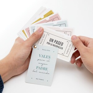 Regalo Día del Padre⎪10 vales Día del padre⎪Regalo original Día del Padre joven divertido experiencias sorpresas - Pack de 10 vales