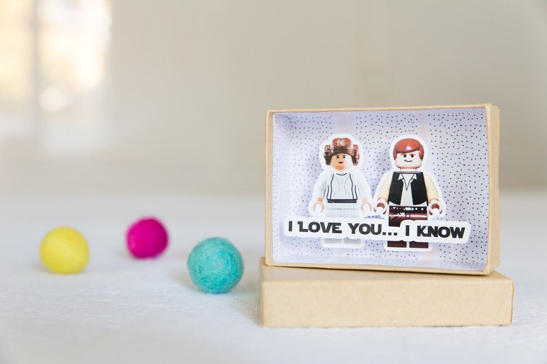 Valentines Card . Star War wedding card .Han Solo Leia Star Wars Valentine Card Star Wars love message