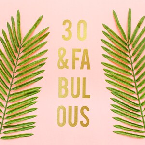 30th Birthday Banner . Garland 30 Anniversary . 30 & fabulous . girlande geburstag