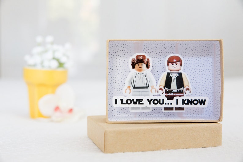 Valentines Card . Star War wedding card .Han Solo Leia Star Wars Valentine Card Star Wars love message