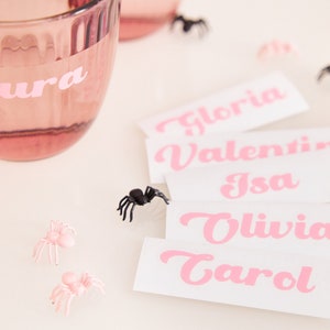 Personalised Halloween Names Vinyl Decals | Halloween Vinyl Decal custom names | Chic halloween decor | Custom names vinyl decals