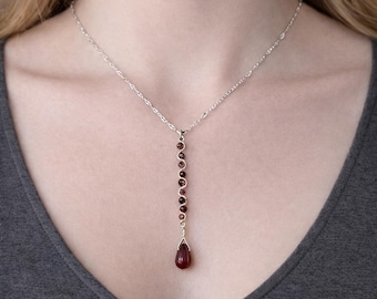 Silver and Garnet Pendant