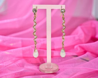 Gold and Opal Earings