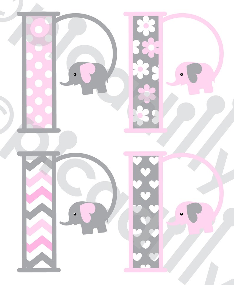 Download Art Collectibles Clip Art Baby Girl Monogram Svg Png Elephant Svg Cut File Letter P Baby Elephant Digital File Elephant Font Baby Girl Monogram P Nursery Digital File