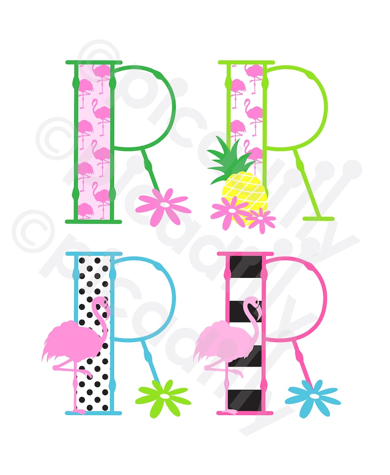 Free Monogram Letter R Svg SVG PNG EPS DXF File