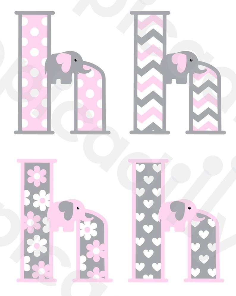 Free Free 175 Monogram Baby Elephant Svg SVG PNG EPS DXF File