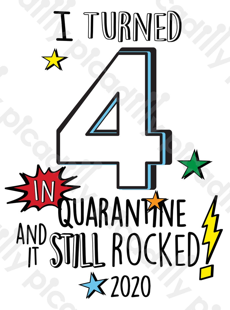 Download Kids 4th Birthday in Quarantine SVG Boys 4th Quarantine | Etsy
