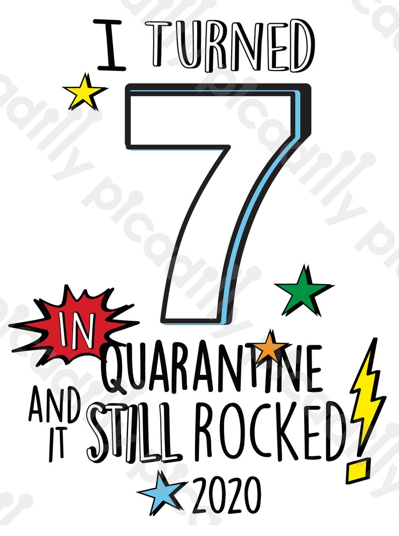 Boys 7th Birthday in Quarantine SVG Kids 7th Quarantine | Etsy