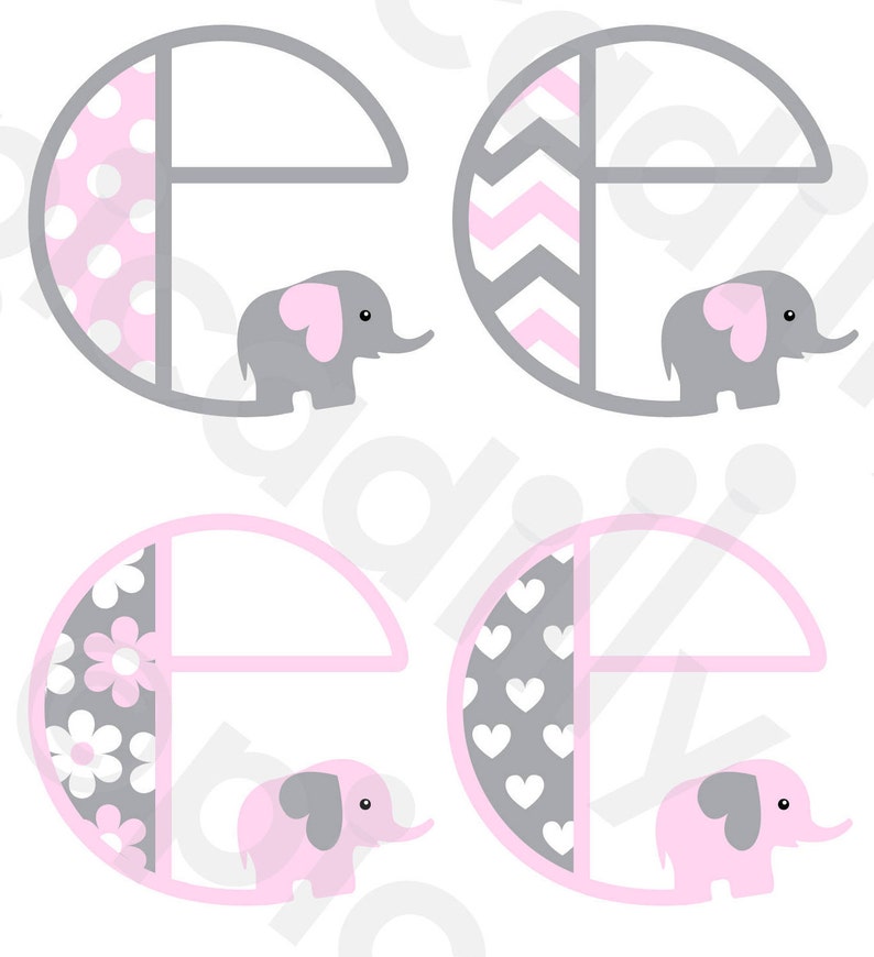 Download Clip Art Art Collectibles Baby Girl Monogram Svg Png Elephant Svg Cut File Letter E Baby Elephant Digital File Elephant Font Baby Girl Monogram E Nursery Digital File