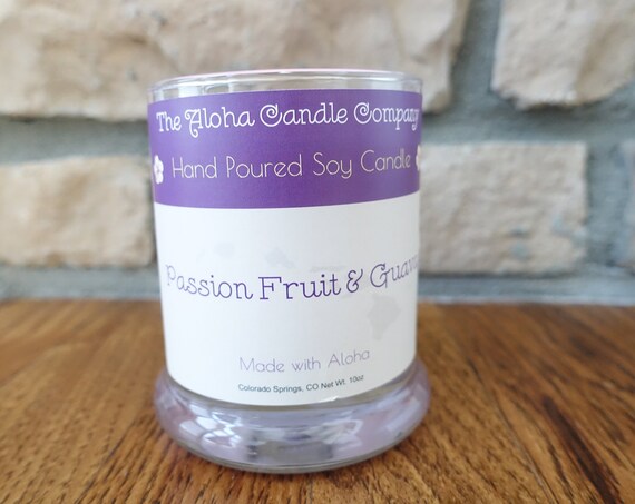 Soy Candle - PASSION FRUIT & GUAVA - 10oz