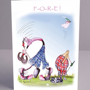Fore !, fun ladies golf cards by tony fernandes
