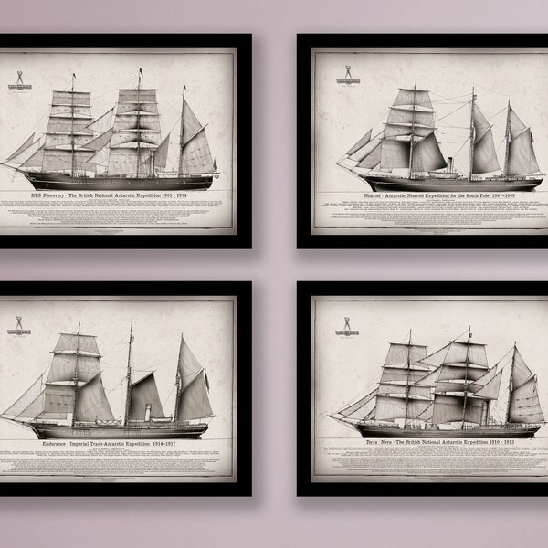 Vintage Ship Prints Etsy