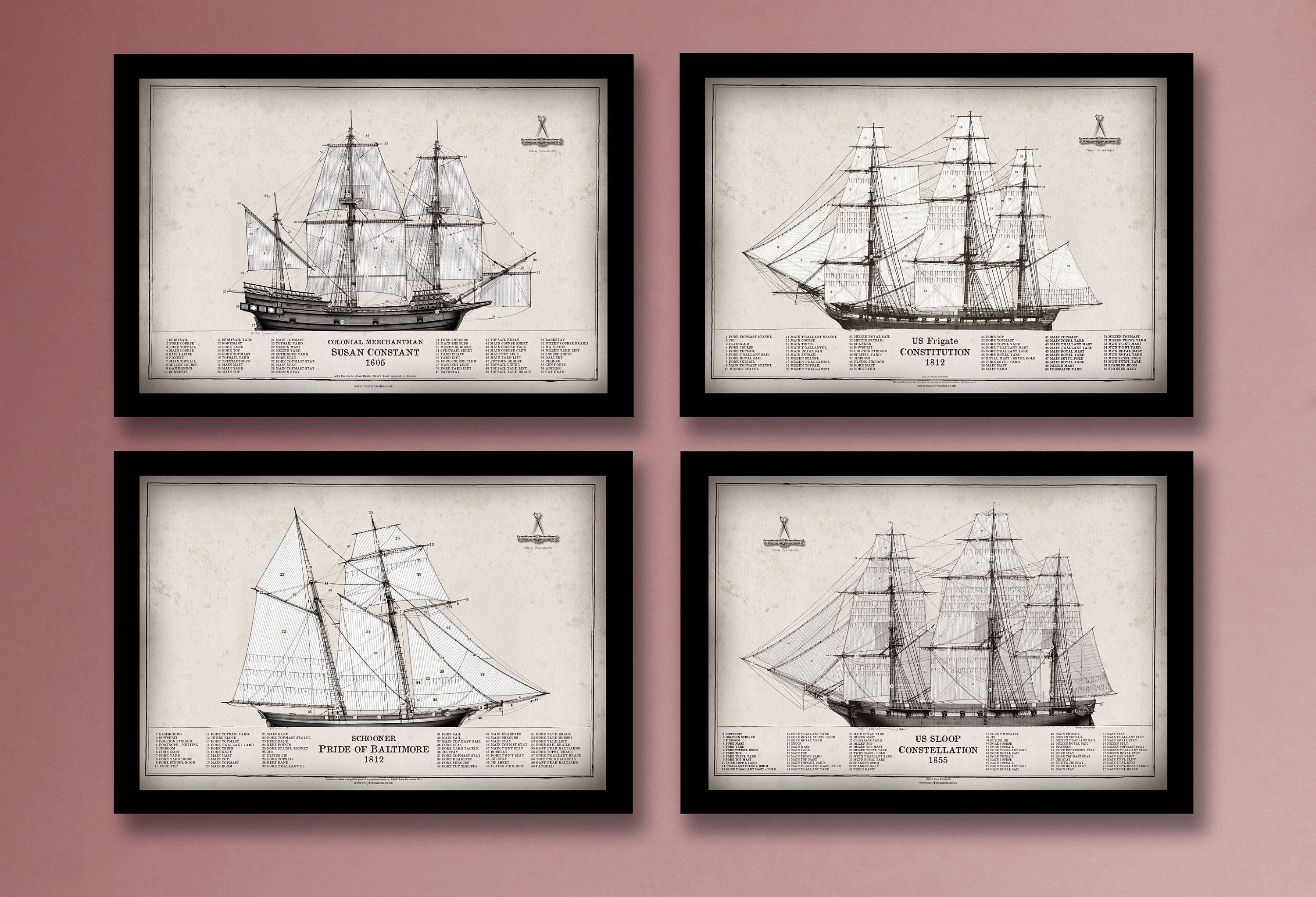 USS Constitution USS Constellation Pride of Baltimore and Etsy