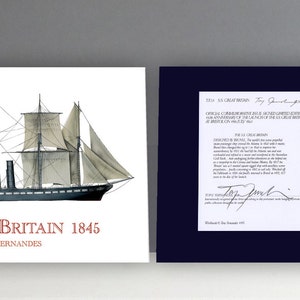 SS Great Britain 1845 -  &#39;Royal Mail&#39; cancellation issue designed and signed by Tony Fernandes