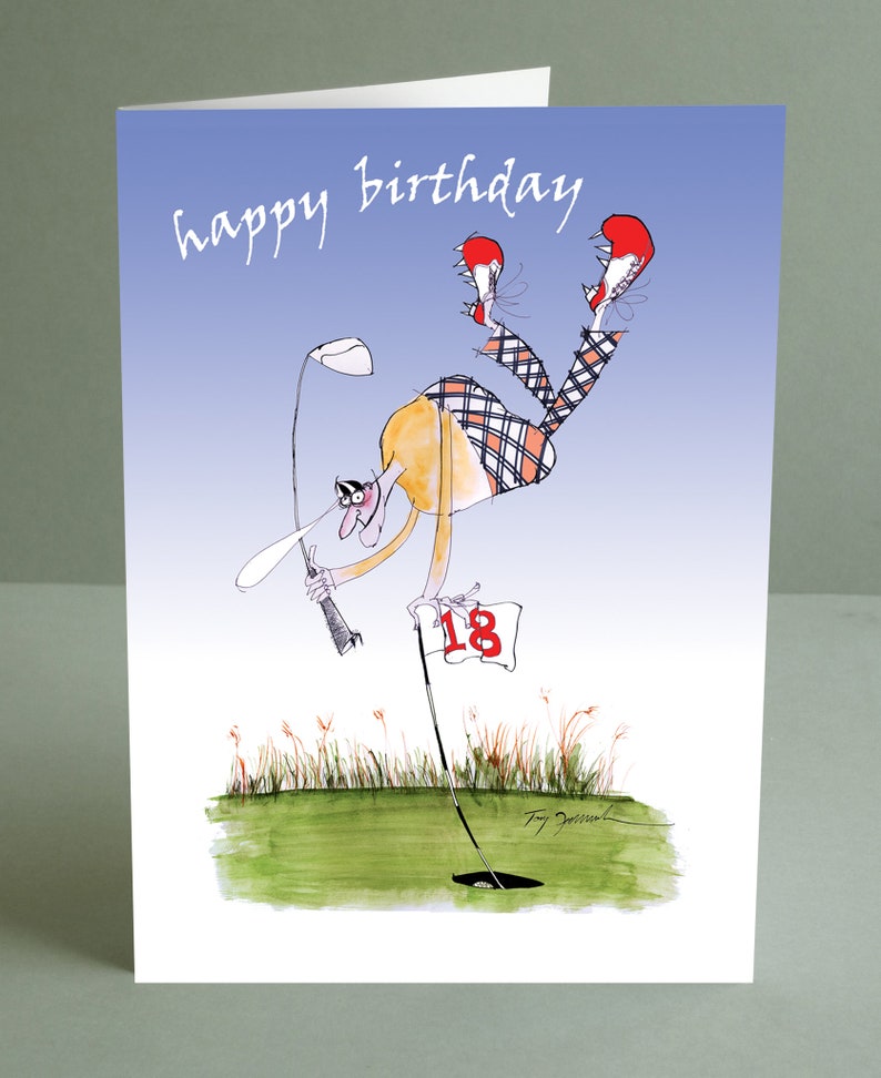 Fun Golf Card 'happy Birthday...' Etsy