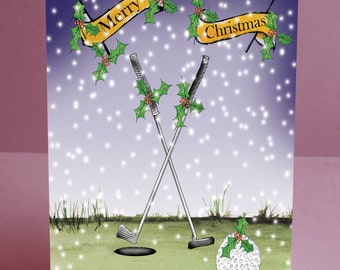 Merry Christmas Golf Fans - fun cards by Tony Fernandes