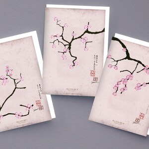 1) set of 3 cherry blossom greeting cards by Tony Fernandes
