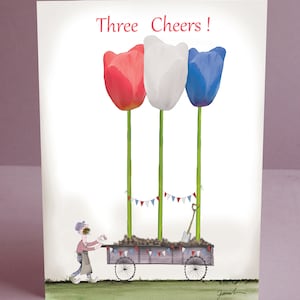 Three Cheers - fun gardening botanical cards by Tony Fernandes