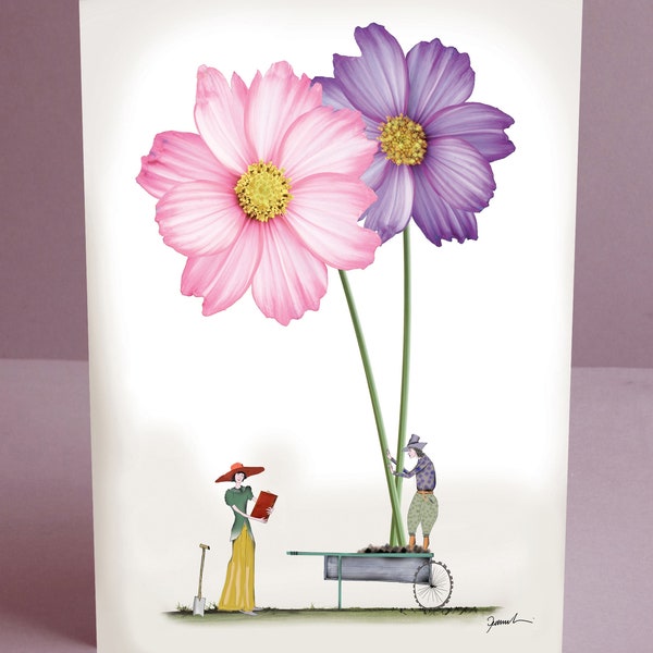 Garden Expert - whimsical fun gardening botanical cards by Tony Fernandes