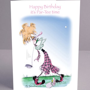 Happy Birthday, it's Par-tee-time, fun golf card by tony fernandes