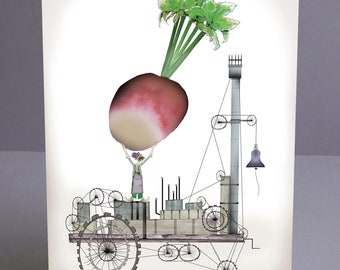 Turnip Harvest - fun vegetable card by Tony Fernandes