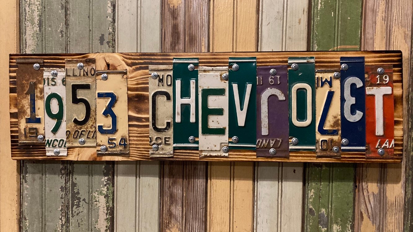 MUSCLE CAR License Plate Art Fast FREE Shipping Etsy