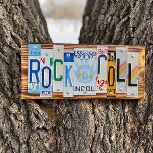 ROCK N ROLL License Plate Sign, Fast, FREE Shipping! - Etsy