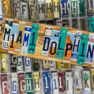 MIAMI DOLPHINS License Plate Sign, Fast FREE Shipping!!