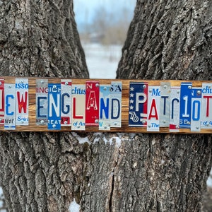 NEW ENGLAND PATRIOTS License Plate Sign, Fast, Free Shipping!