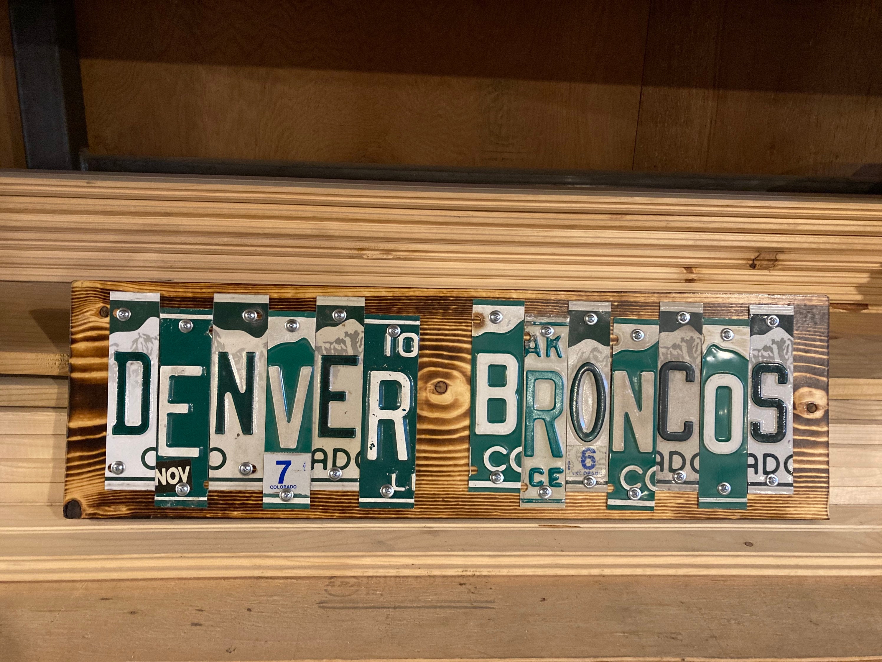 DENVER BRONCOS License Plate Art Fast FREE Shipping Etsy