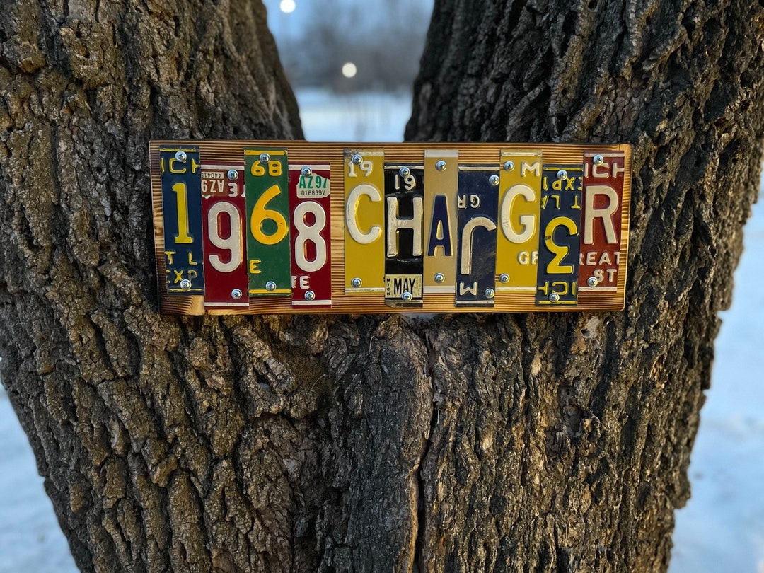 MUSCLE CAR License Plate Art, Fast, FREE Shipping Etsy