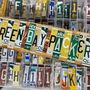 Green Bay Packers License Plate Art: Recycled Metal Sign