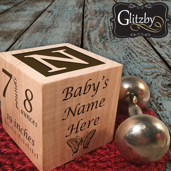 personalized baby block keepsake