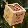 Baby Block Christmas Ornament 2025 - for boy or for girl personalized custom