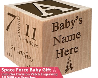 Space Force Gift - Baby Block - Boy or Girl present, newborn, infant, birth